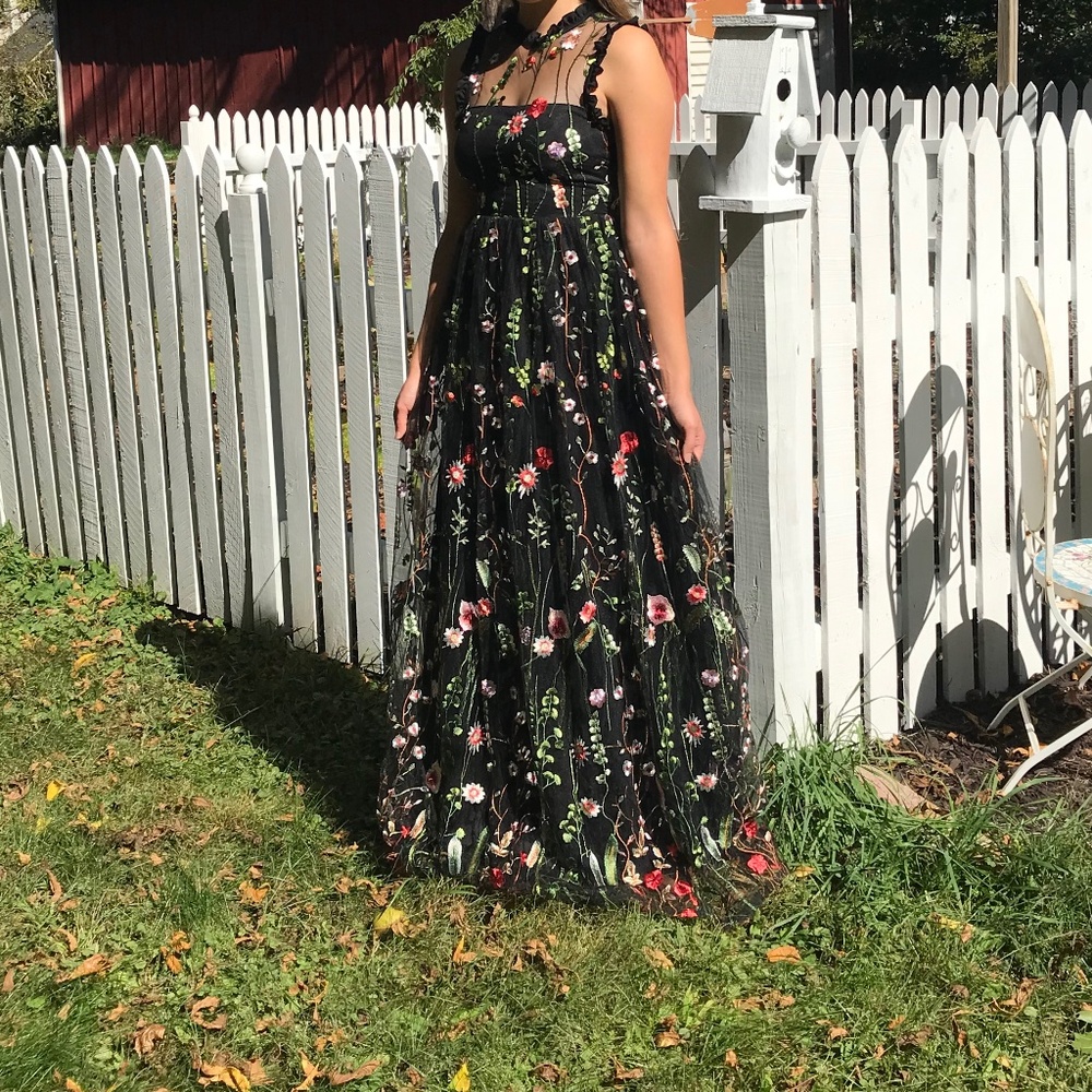 City Studio floral-embroidered formal maxi dress - Picture 1 of 7